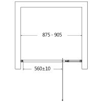 Товар: Душевая дверь AQUAme 90 AQM7108-9 профиль Хром стекло прозрачное - фото 3 Душевая дверь AQUAme 90 AQM7108-9 профиль Хром стекло прозрачное — фото 3, Душевые двери в нишу