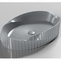 Раковина-чаша CeramaLux 60 78750MPG Серая матовая — фото 1, Раковины накладные