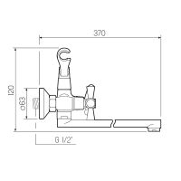 Смеситель для ванны Ростовская Мануфактура Сантехники SL138-143P универсальный Хром — фото 5, Для душа и ванны