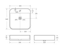 CEZARES Раковина керамическая накладная 50 см, арт-CZR-LFT-50-LVB — фото 8, Раковины накладные