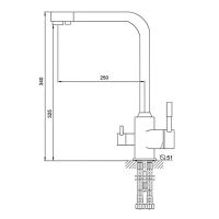 Смеситель для кухни Melodia della vita Ostessa Filtro MDV40618 Хром — фото 2, Смесители для кухни