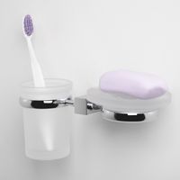 Товар: Lippe K-6526 Держатель стакана и мыльницы - фото 2 Lippe K-6526 Держатель стакана и мыльницы — фото 2, Аксессуары для раковины