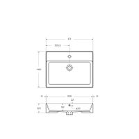 Керамическая раковина CEZARES CZR-MIL-60-LVB — фото 3, Раковины