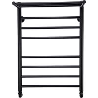 Водяной полотенцесушитель Comfysan Luce W-8 80x50 с полкой Черный матовый арт-015497 — фото 3, Водяные полотенцесушители