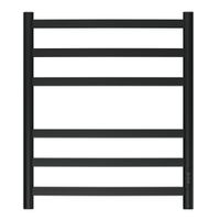 Полотенцесушитель электрический Point Антея PN17856B П6 500x600, диммер справа, черный — фото 1, Электрические полотенцесушители