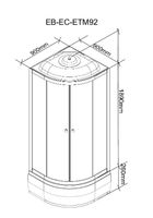 Душевая кабина Parly Classic Эконом 90x90 ECM921 без гидромассажа — фото 2, Душевые кабины