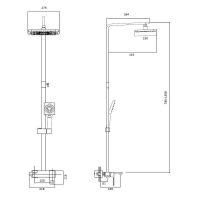 Душевая система Haiba HB24615 Хром — фото 2, Душевые стойки