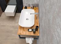 Столешница под раковину 1MarKa Grunge Loft 80 У85830 подвесная Дуб вотан — фото 2, Столешницы под раковину