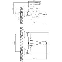 Товар: Смеситель для ванны ESKO Prague PG 54 Бронза сатин - фото 5 Смеситель для ванны ESKO Prague PG 54 Бронза сатин — фото 5, Для душа и ванны