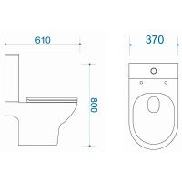 Унитаз компакт Maretti Ritta RI10NBM58-844 с бачком и сиденьем Микролифт — фото 3, Напольные унитазы