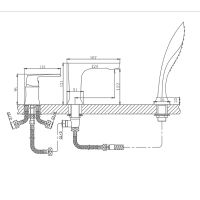Смеситель на борт ванны Haiba HB80804 Белый — фото 2, Смесители на борт ванны