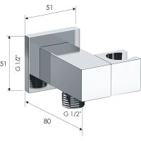 Товар: Шланговое подключение Remer 337S с держателем ручного душа Хром - фото 2 Шланговое подключение Remer 337S с держателем ручного душа Хром — фото 2, Комплектующие для душевого оборудования