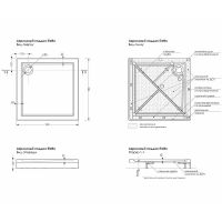 Акриловый поддон для душа Melodia della vita Eletto 90x90 MTYET9090bk Черный — фото 4, Акриловые душевые поддоны