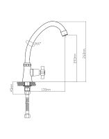 Кран для одного типа воды Ростовская Мануфактура Сантехники Boou BA5333-13-B723 Хром — фото 2, Краны