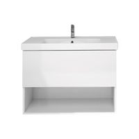 Товар: Тумба PERFECTO, 60 см, подвесная, 1 ящик, push-to-open, белый глянец - фото 2 Тумба PERFECTO, 60 см, подвесная, 1 ящик, push-to-open, белый глянец — фото 2, Тумбы под раковину