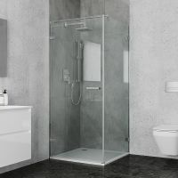 Душевой уголок Ambassador Abner 90х90 10011101L профиль Хром стекло прозрачное — фото 9, Душевые уголки