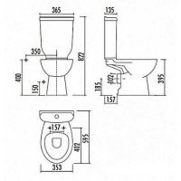 Унитаз компакт Creavit Sedef SD315.00100 без бачка и сиденья — фото 2, Напольные унитазы