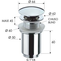 Товар: Донный клапан Remer 904CC114BO click-clack Белый матовый - фото 2 Донный клапан Remer 904CC114BO click-clack Белый матовый — фото 2, Раковины и столешницы. Выпуски для умывальников