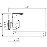 Смеситель для ванны Ростовская Мануфактура Сантехники SL141-006E универсальный Хром — фото 2, Для душа и ванны