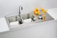 Мойка для кухни накладная CLASSIC PRO 100 SAT-90 1200X600 в комплекте с сифоном 1130555, — фото 4, Кухонные мойки