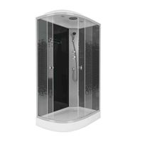 Товар: Душевая кабина Niagara Eco NG-4512-14R BLACK (120х80х215) низкий поддон(13см),стекло мозаика,3 места - фото 2 Душевая кабина Niagara Eco NG-4512-14R BLACK (120х80х215) низкий поддон(13см),стекло мозаика,3 места — фото 2, Душевые кабины