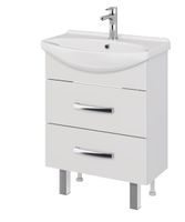 Товар: Тумба ALDA, 65 см , подвесная/напольная, 2 ящика. белый глянец, под ум. Лагуна 65 - фото 1 Тумба ALDA, 65 см , подвесная/напольная, 2 ящика. белый глянец, под ум. Лагуна 65 — фото 1, Тумбы под раковину