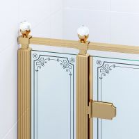 Товар: Душевой уголок Ambassador Royal 120x80 18015310-L профиль Золото стекло прозрачное с рисунком - фото 2 Душевой уголок Ambassador Royal 120x80 18015310-L профиль Золото стекло прозрачное с рисунком — фото 2, Душевые уголки