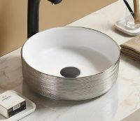 Товар: Раковина-чаша CeramaLux 36 C1054-1 Серебряная - фото 2 Раковина-чаша CeramaLux 36 C1054-1 Серебряная — фото 2, Раковины накладные