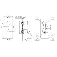 Смеситель для душа Remer Infinity I92NO Черный матовый — фото 2, Смеситель для душа