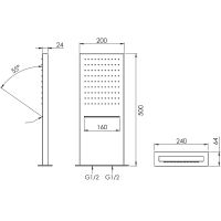 Верхний душ Remer 350SSCAX Хром — фото 2, Верхние души