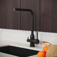 Смеситель для кухни Aringa Гранде AR02016BL Черный — фото 3, Смесители для кухни