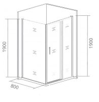 Товар: Душевая стенка Good Door Cofe SP-80-C-B 80 КФ00018 профиль Черный стекло прозрачное - фото 3 Душевая стенка Good Door Cofe SP-80-C-B 80 КФ00018 профиль Черный стекло прозрачное — фото 3, Боковые стенки