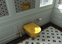 Товар: Унитаз Creavit Terra TP325-11CB00E-AK00 подвесной Золото без сиденья - фото 3 Унитаз Creavit Terra TP325-11CB00E-AK00 подвесной Золото без сиденья — фото 3, Подвесные унитазы