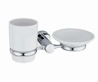 Товар: Аксесс Donau K-9426C Держатель стакана и мыльницы, (блистер), КЕРАМИКА ,хром, WasserKRAFT - фото 3 Аксесс Donau K-9426C Держатель стакана и мыльницы, (блистер), КЕРАМИКА ,хром, WasserKRAFT — фото 3, Комплектующие для туалета