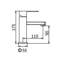 Смеситель для раковины Сантаком StOmega 3317 Хром — фото 2, Смесители для раковины