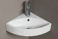 Раковина CeramaLux 50 78378 угловая Белая глянцевая — фото 3, Раковины