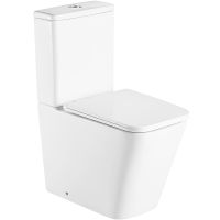 Унитаз компакт CeramaLux 2171-1 Белый глянцевый с бачком и сиденьем Микролифт — фото 1, Напольные унитазы