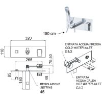 Смеситель для ванны Remer Q-Design QD04 Хром — фото 2, Для душа и ванны