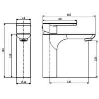 Смеситель для раковины Orans K-1035 W 1035kw0 Хром Белый — фото 2, Смесители для раковины