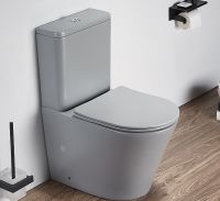 Унитаз компакт CeramaLux 2179XMH Светло-серый матовый с бачком и сиденьем Микролифт — фото 3, Унитазы