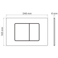 Клавиша смыва Iberica Blanca Inox-C IB.B011.002.003 Черная матовая — фото 4, Кнопки смыва