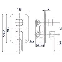 Смеситель для душа Iddis Slide SLIBL00i68 Черный матовый — фото 3, Для душа и ванны
