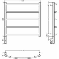 Электрический полотенцесушитель Сунержа Галант 3.0 600x600 L 31-5800-6060 Черный матовый — фото 2, Электрические полотенцесушители