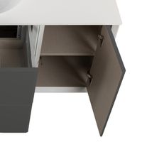 Шкафчик подвесной с одной дверцей, совместимый с базой под раковину CEZARES BELLAGIO 55303 Grigio nu — фото 2, Шкафы для ванной