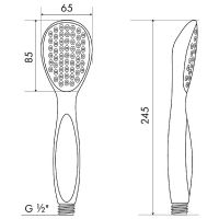 Ручной душ Melodia della vita Prime MKP20570P Хром — фото 5, Лейки для душа