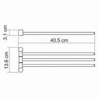 K-1633 Держатель полотенец тройной — фото 4, Прочие аксессуары и комплектующие