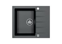 Мойка для кухни ALVEUS GRANITAL CADIT 10 CARBON - G91 590 X 500 1X в комплекте с сифоном 1132823, — фото 1, Кухонные мойки