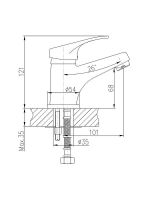 Смеситель для раковины Haiba Хром арт-HB1013 — фото 2, Смесители для раковины