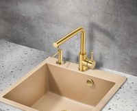 Смеситель для кухни Milacio Ultra MCU.555.GD Золото брашированное — фото 5, Смесители для кухни