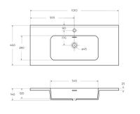 Раковина из искусственного мрамора CEZARES 50170 — фото 2, Раковины встраиваемые сверху